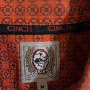 Cinch Men's Vibrant Orange Print Shirt
